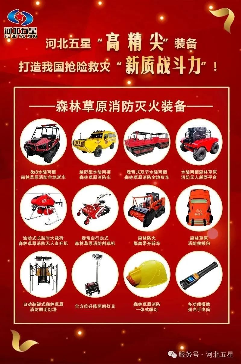 河北五星“高、精、尖”森林草原消防滅火裝備，打造我國搶險救災“新質戰斗力”